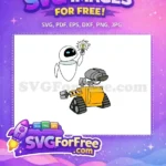 Free Eve Lightbulb Free WallE Yellow Robot WALLE Free SVG - Instant Download