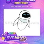 Free Light Blue Eyes Free White Body WALLE Free SVG - Instant Download