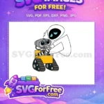 Free Sad Eve Free Wall-E Robot WALLE Free SVG - Instant Download
