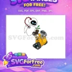 Free Eve Holding Boot Free Plant WALLE Movie Free SVG - Instant Download