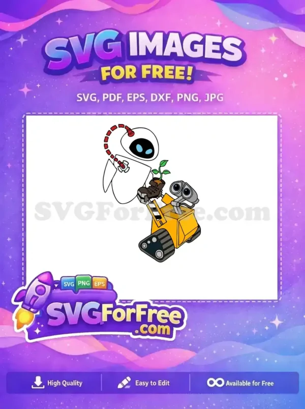 Free Eve Holding Boot Free Plant WALLE Movie Free SVG