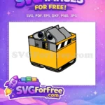 Free Cute Eyes Free Yellow Body WALLE Movie Free SVG - Instant Download