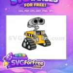 Free Big Blue Eyes Free Yellow Body WALLE Free SVG - Instant Download