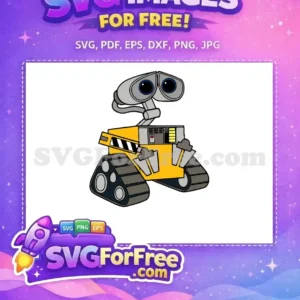 Free Big Blue Eyes Free Yellow Body WALLE Free SVG