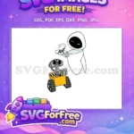 Free WALL-E and EVE Free Bug Detail WALLE Free SVG - Instant Download