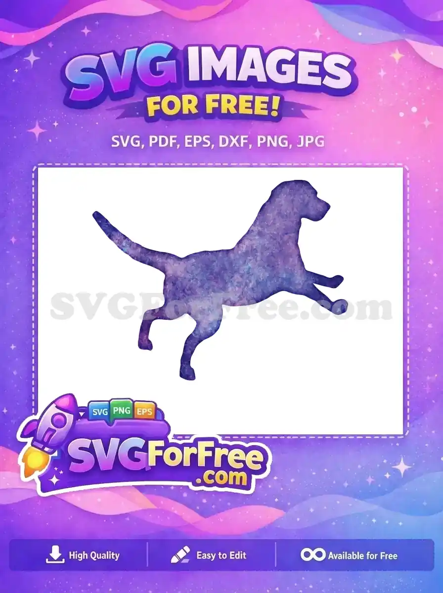Free Leaping Silhouette Free Watercolor Texture Dog Free SVG