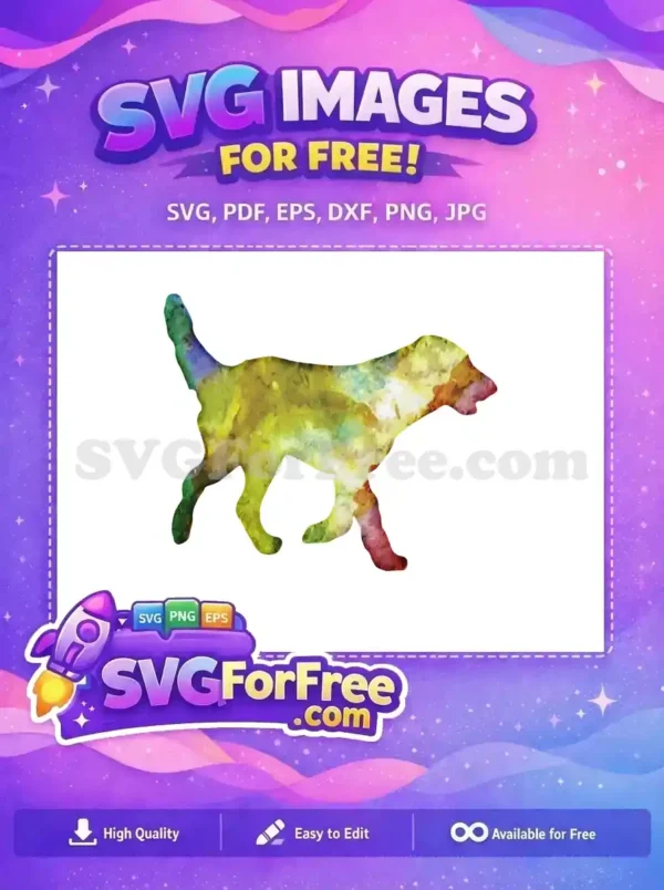 Free Colorful Running Dog Free Water Color Art Free SVG Free Colorful Running Dog Free Water Color Art Free SVG