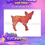 Free Orange Watercolor Puppy Free Cute Dog Free SVG - Instant Download