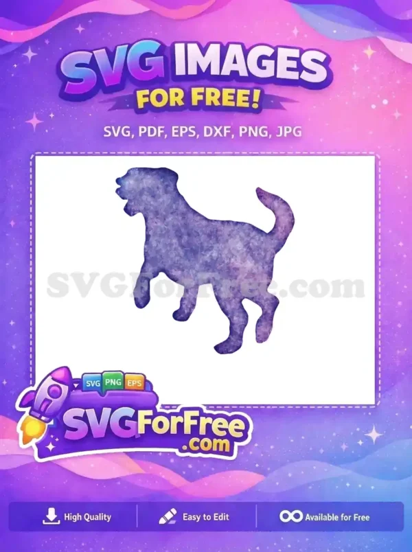 Free Watercolor Dog Silhouette Free Playful Puppy Portrait Free SVG