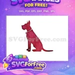 Free Watercolor Magenta Dog Collar Free Pet Portrait Movie Free SVG - Instant Download
