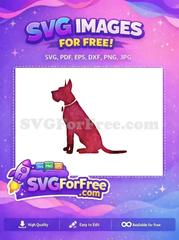 Free Watercolor Magenta Dog Collar Free Pet Portrait Movie Free SVG