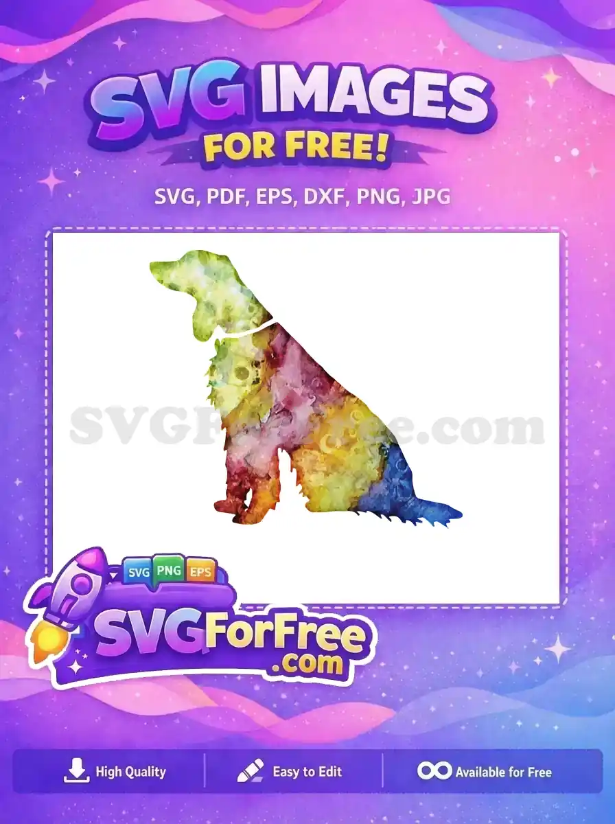 Free Sitting Dog Free Watercolor Design Art Free SVG