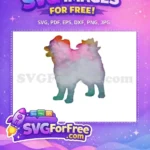Free Water Color Puppy Free Pink Dog Art Free SVG - Instant Download