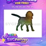 Free Watercolor Dog Puppy Silhouette Free Pet Animal Art Free SVG - Instant Download