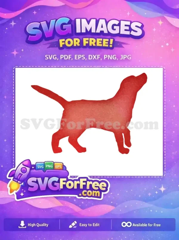 Free Red Silhouette Free Puppy Water Color Cartoon Free SVG