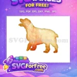 Free Golden Retriever Puppy Free Watercolor Dog Pet Free SVG - Instant Download