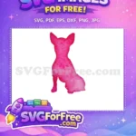 Free Sitting Dog Free Water Color Puppy Art Free SVG - Instant Download
