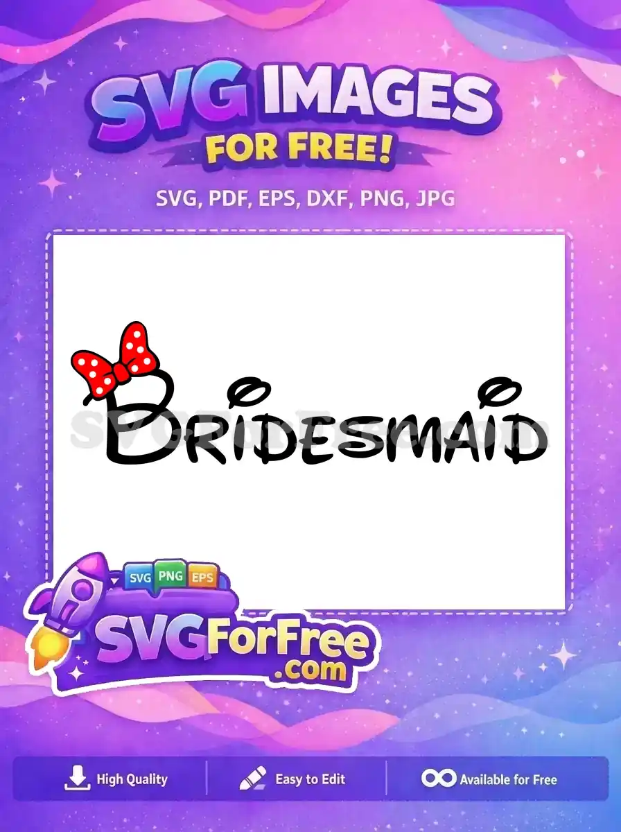 Free Red Bow Free Bridesmaid Text Wedding Free SVG