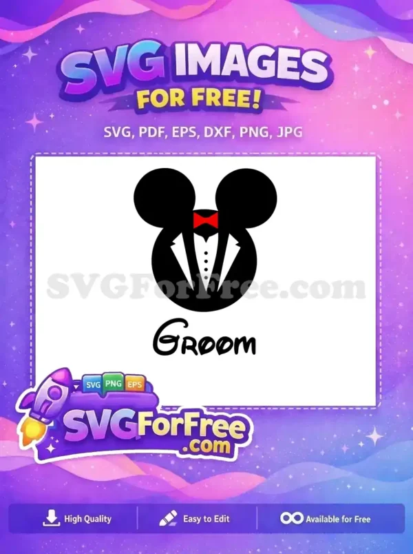 Free Groom Tuxedo Free Red Bowtie Wedding Free SVG