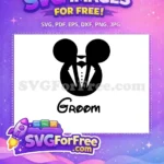 Free Groom Tuxedo Free Bowtie Wedding Mickey Free SVG - Instant Download