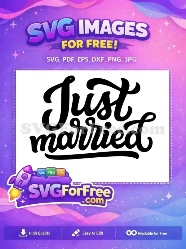 Free Just Newly Free Married Wedding Free SVG