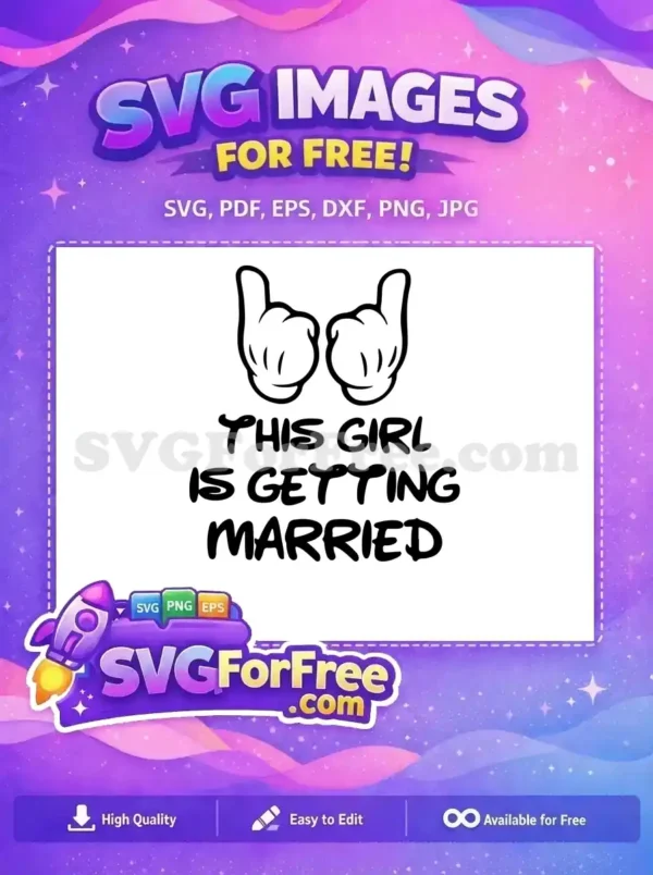 Free Black Glove Free Wedding Text This Girl Free SVG