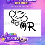 Free Top Hat Free Bowtie Wedding Mickey Mr Free SVG - Instant Download