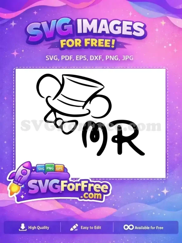 Free Top Hat Free Bowtie Wedding Mickey Mr Free SVG