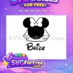 Free Bridal Minnie Mouse Free Wedding Veil Bride Free SVG - Instant Download