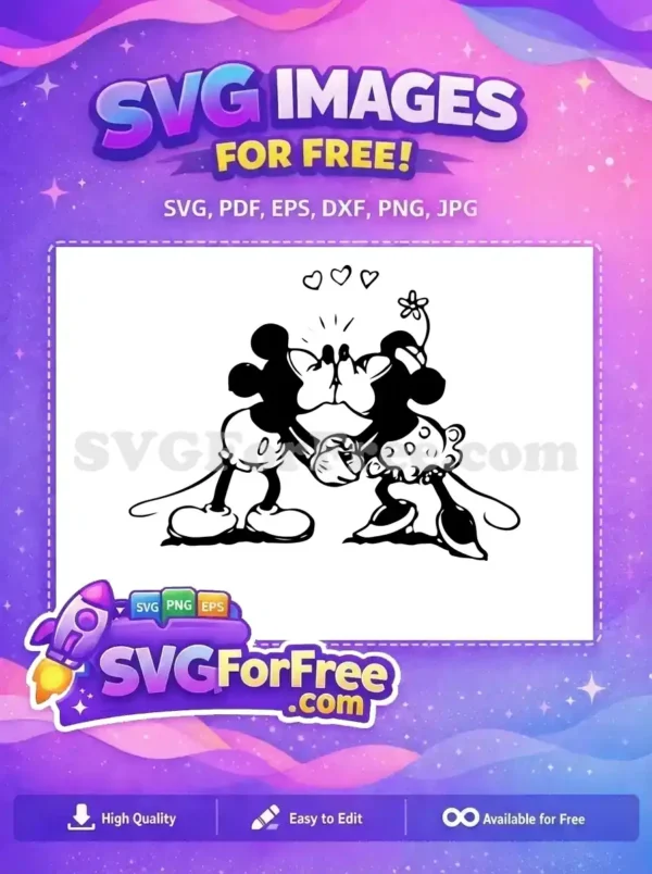 Free Kissing Gesture Free Hearts Detail Wedding Free SVG