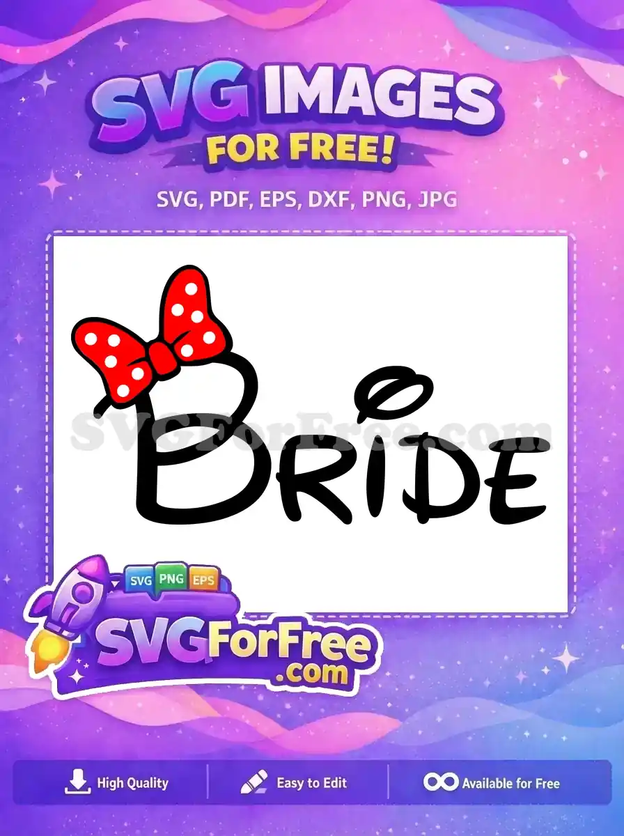 Free Red Bow Free Bride Text Wedding Free SVG