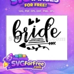 Free Hearts Bride Free Wedding Quote Silhouette Free SVG - Instant Download