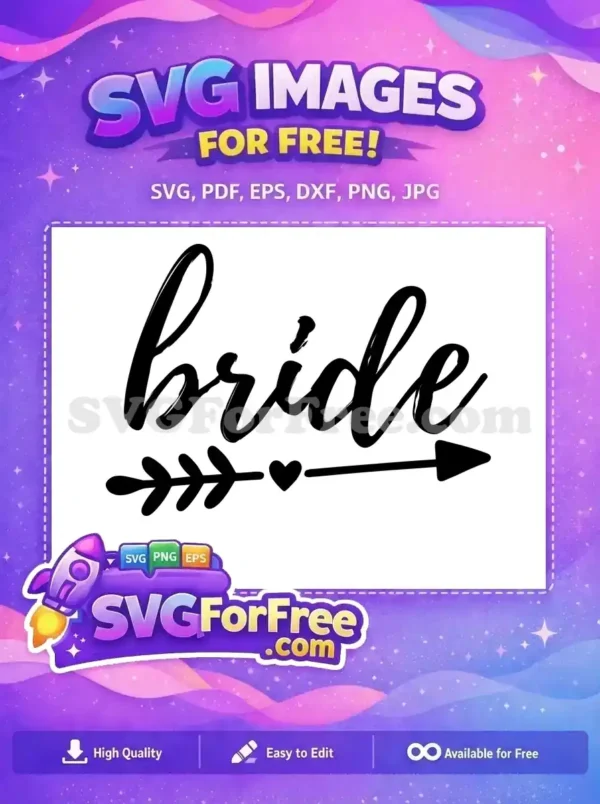Free Bride Arrow Heart Free Wedding Quotes Silhouette Free SVG