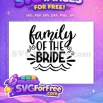 Free Family Cursive Free Bride Waves Wedding Free SVG - Instant Download