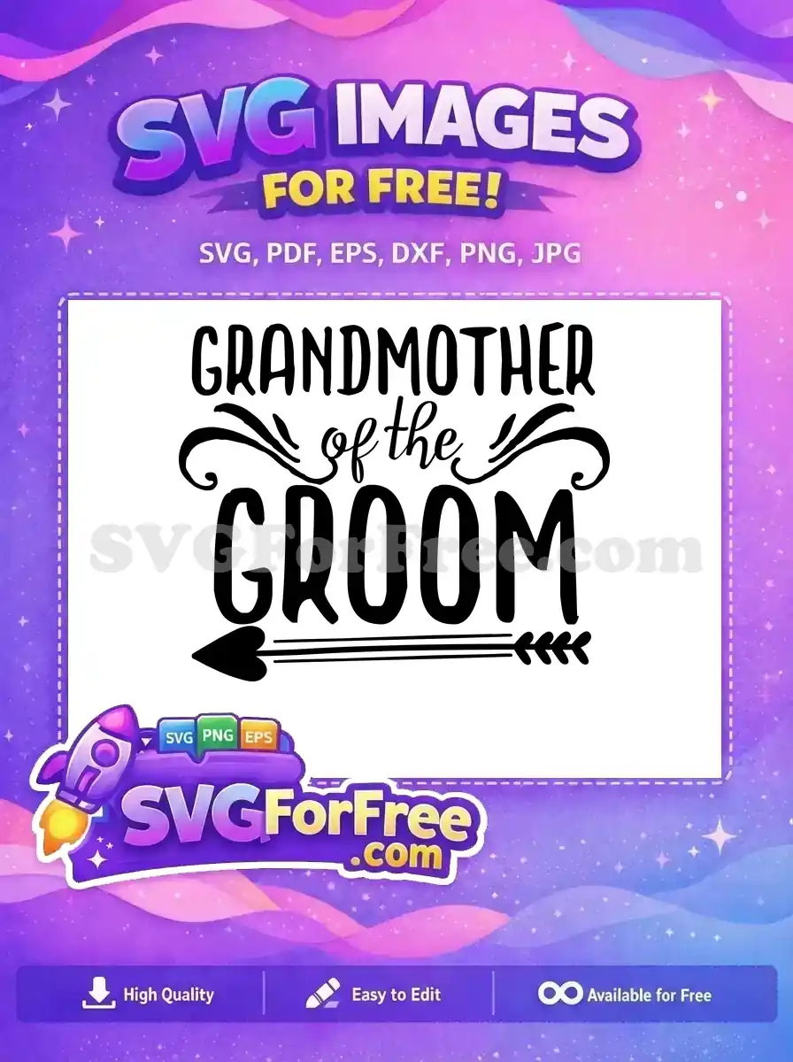Free Arrow Accent Free Grandmother of the Groom Wedding Free SVG