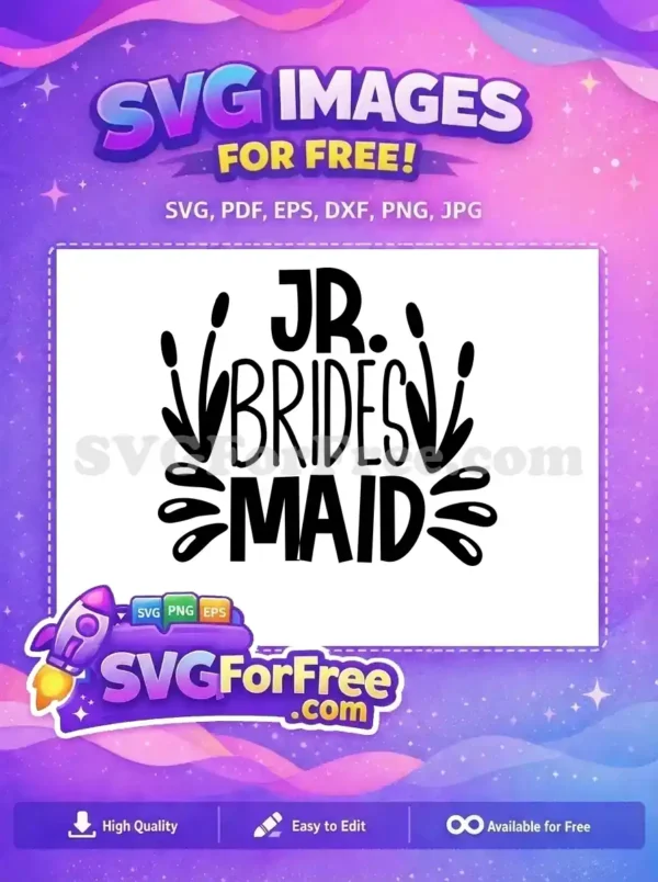 Free Jr Bridesmaid Elegant Free Wedding Quotes Silhouette Free SVG