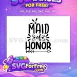 Free Hearts Accent Free Maid of Honor Wedding Free SVG - Instant Download