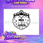 Free Heart Tiara Free Man Of Honor Wedding Free SVG - Instant Download