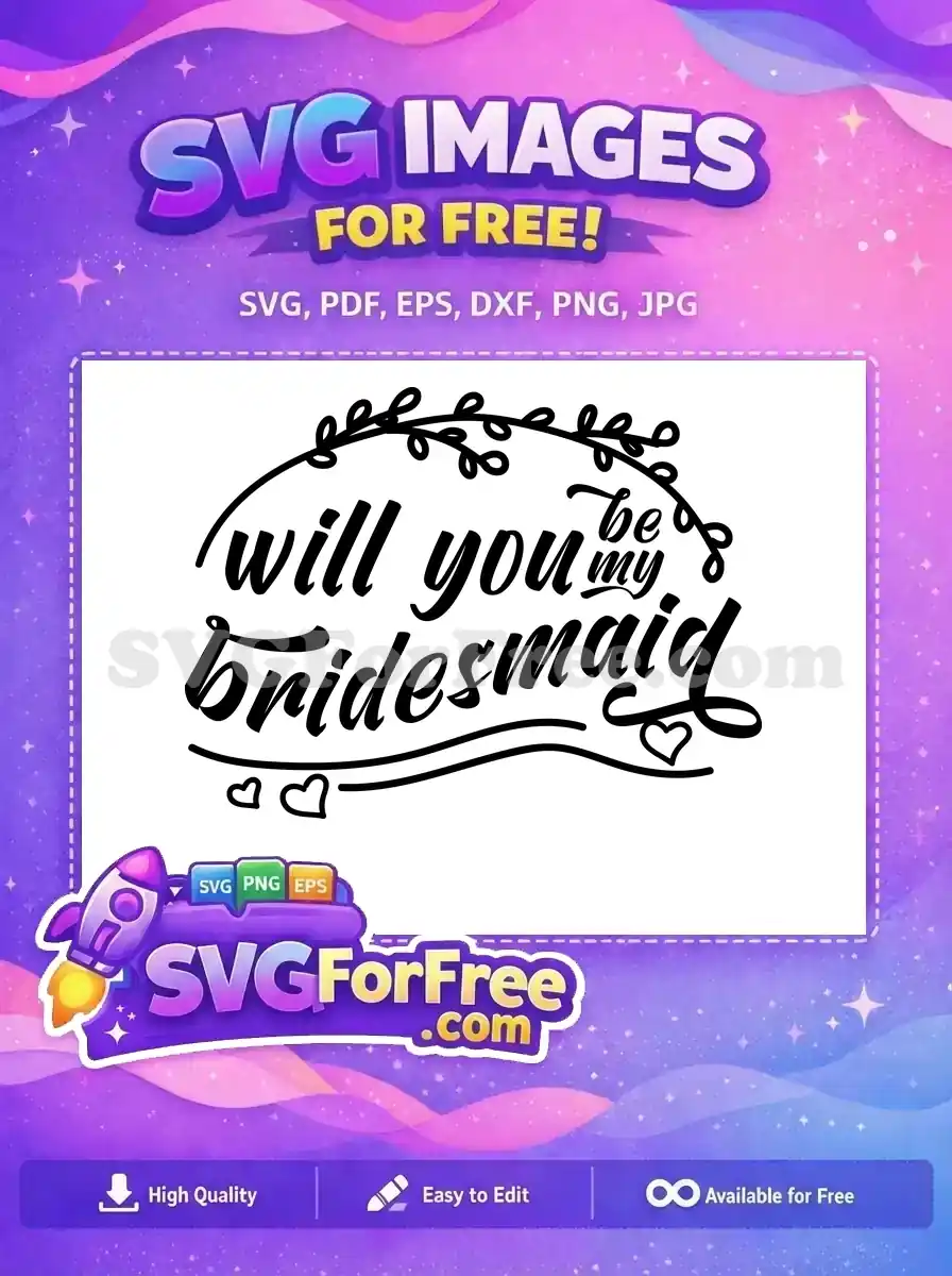 Free Calligraphy Hearts Free Bridesmaid Wedding Free SVG