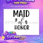 Free Elegant Maid Free Honor Wedding Free SVG - Instant Download