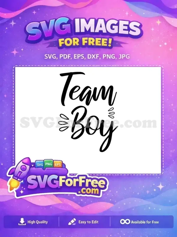 Free Team Boy Lettering Free Celebration Party Free SVG