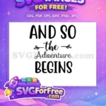 Free Wedding Quotes Free Adventure Begins Black Free SVG - Instant Download