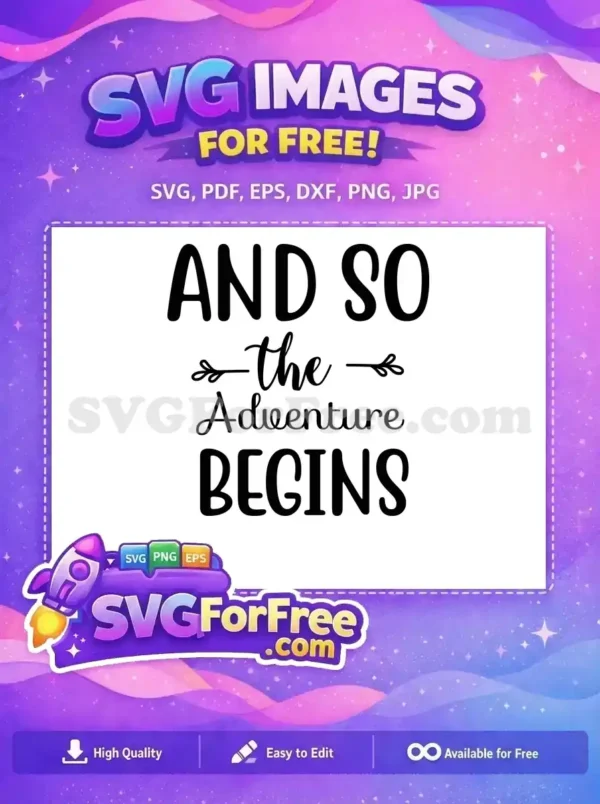 Free Wedding Quotes Free Adventure Begins Black Free SVG