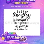Free Heart Flourish Free Wedding Quote Silhouette Free SVG - Instant Download