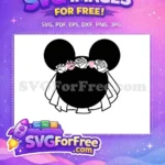 Free Pink Roses Free Wedding Veil Minnie Free SVG - Instant Download