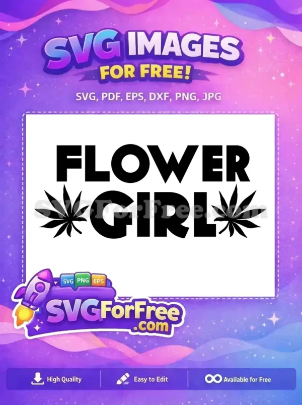 Free Weed Flower Free Girl Silhouette Flower Free SVG