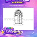 Free Stone Arch Free Gothic Style Window Free SVG - Instant Download