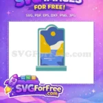 Free Mountain View Free Sunny Day Window Free SVG - Instant Download