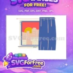 Free Sunset View Free Cityscape Buildings Window Free SVG - Instant Download