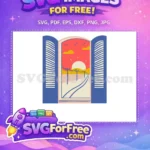 Free Sunset View Free Open Window Category 1 Free SVG - Instant Download